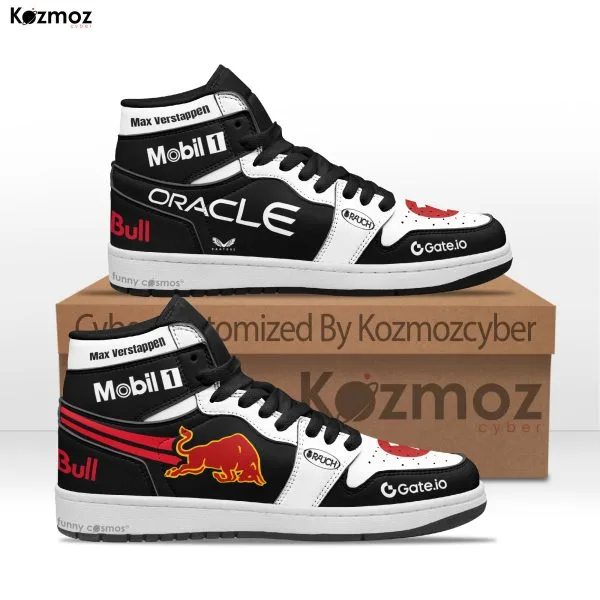 Max Verstappen AJ1 Sneakers Red Bull Racing Honda Tribute RB21 Livery 2025 Custom Racing Shoes - 3