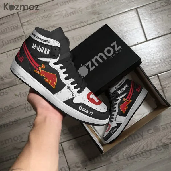 Max Verstappen AJ1 Sneakers Red Bull Racing Honda Tribute RB21 Livery 2025 Custom Racing Shoes - Image 4