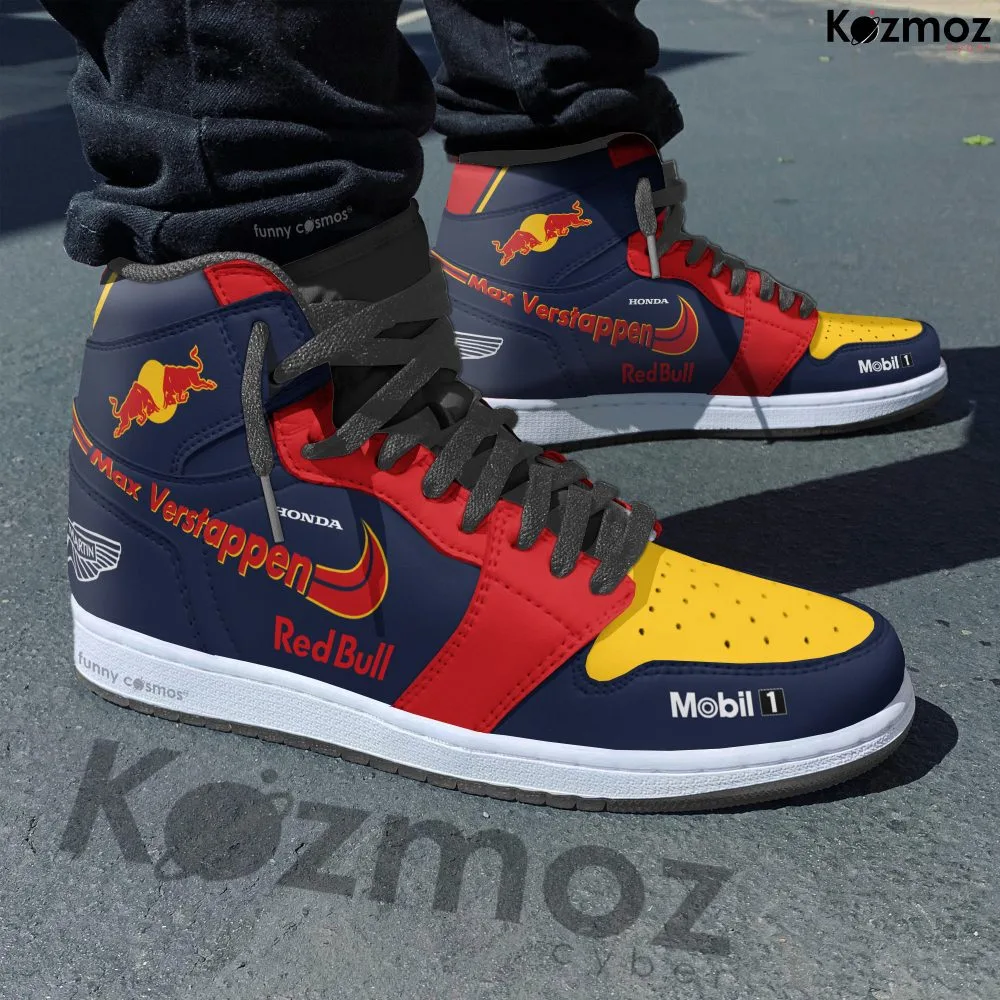 Max Verstappen F1 High-Top RBR 2021 Custom Racing Shoes - Image 3