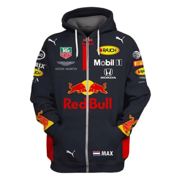Alternative view of Max Verstappen Hoodie RB Racing 2020 Custom Racing Hoodie
