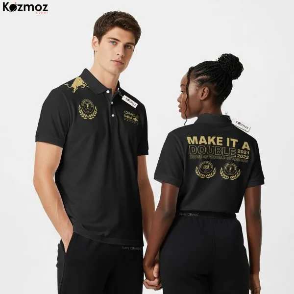 Max Verstappen Polo Shirt 2022 World Champion Collection - Red Bull Racing Formula Team