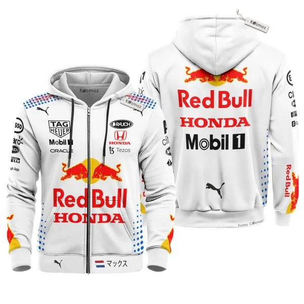 Max Verstappen Signed Red Bull White Racing Suit 2021 - Image 4