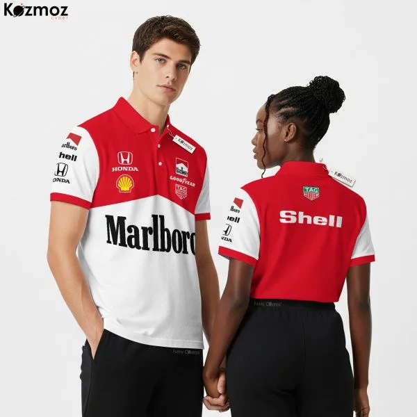 McLaren Honda MP4-4 1988 Racing Polo Shirt - Ayrton Senna Inspired Motorsport