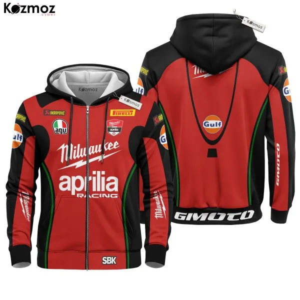Milwaukee Aprilia Racing Costume - WSBK 2017 Black And Red Version - Image 4