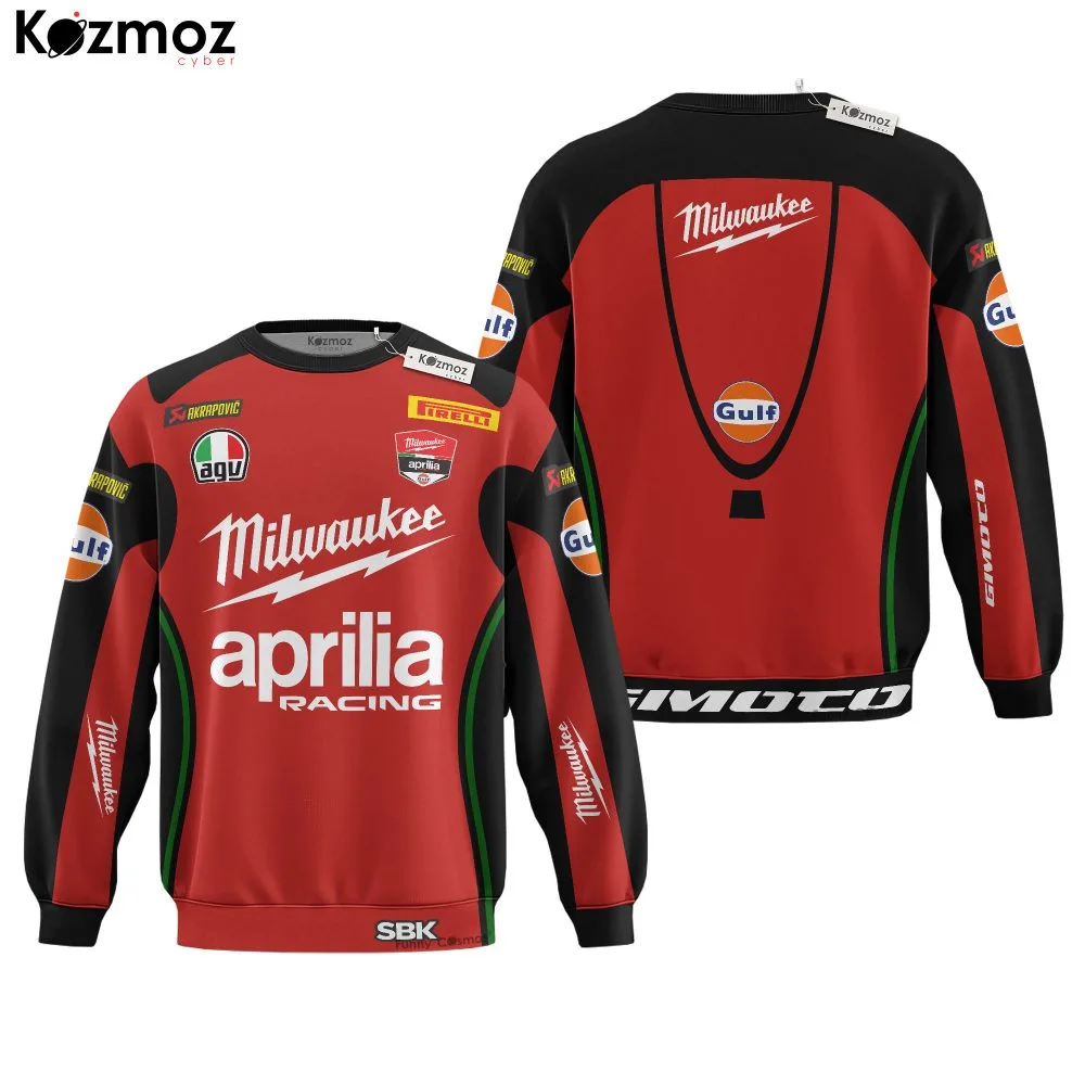 Milwaukee Aprilia Racing Costume - WSBK 2017 Black And Red Version - Image 5
