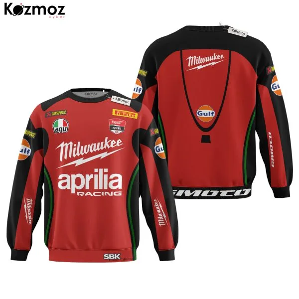 Milwaukee Aprilia Racing Costume - WSBK 2017 Black And Red Version - Image 5