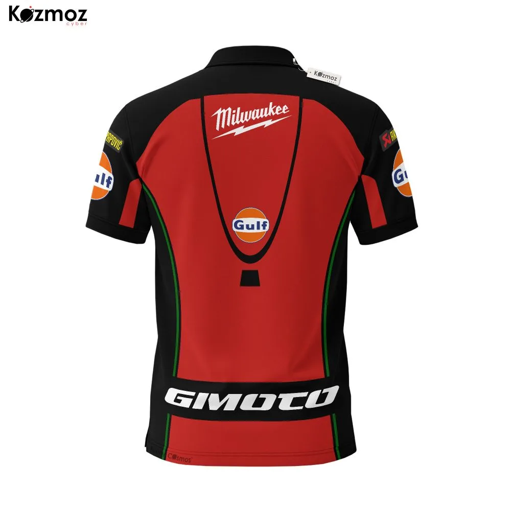 Milwaukee Aprilia Racing Polo - WSBK 2017 Black And Red Version - Image 3