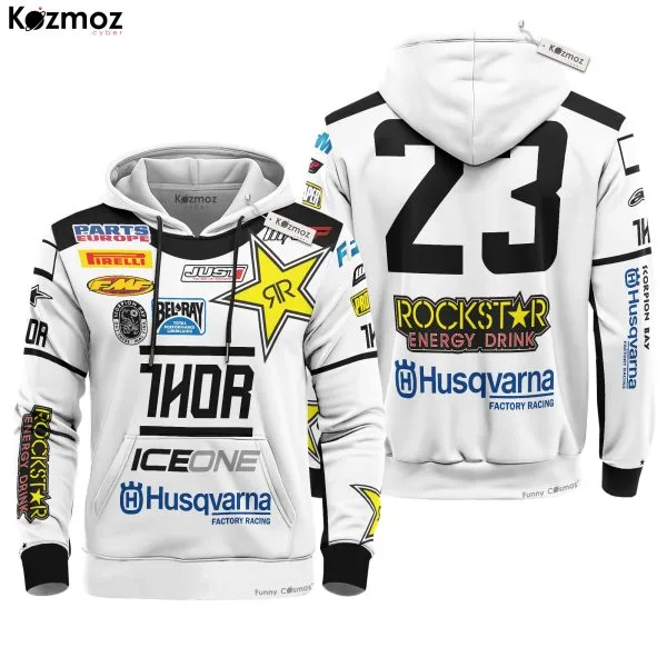 MX Rockstar Energy Husqvarna Shirt Hoodie Racing Uniform Clothes Motocross