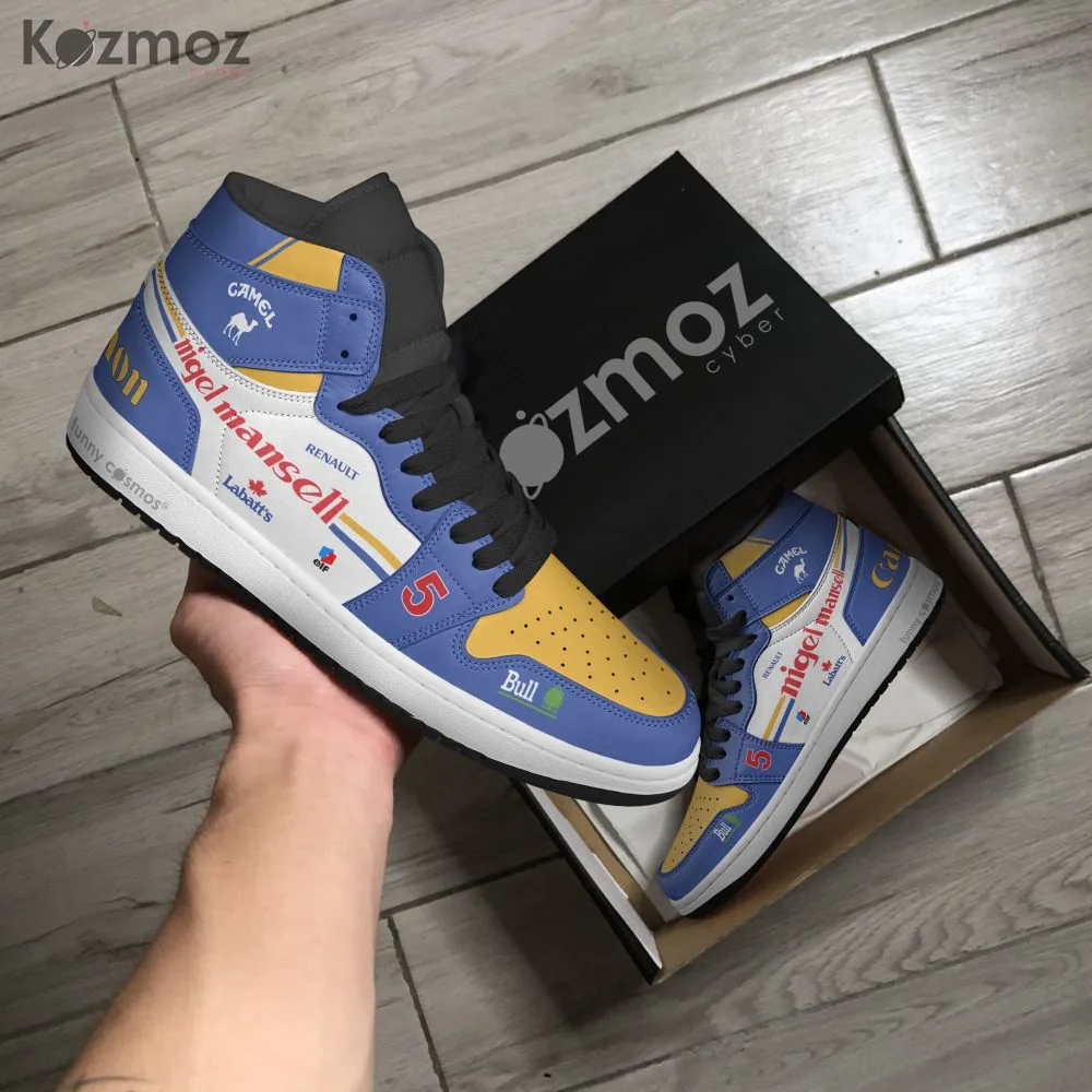 Nigel Mansell Custom Shoes Williams Renault FW14B Livery 1992 Racing Shoes - Image 4