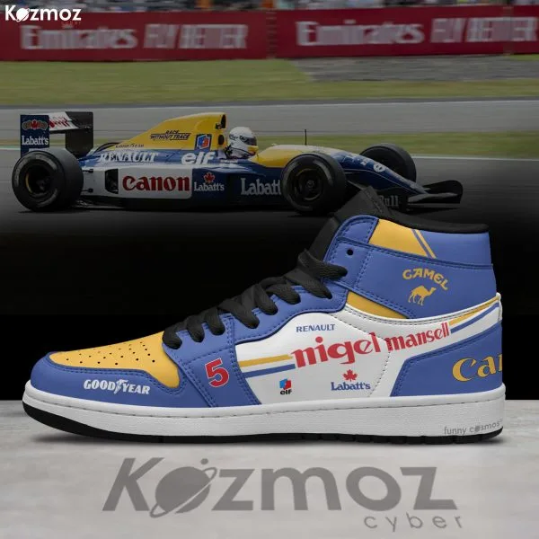 Alternative view of Nigel Mansell Custom Shoes Williams Renault FW14B Livery 1992 Racing Shoes