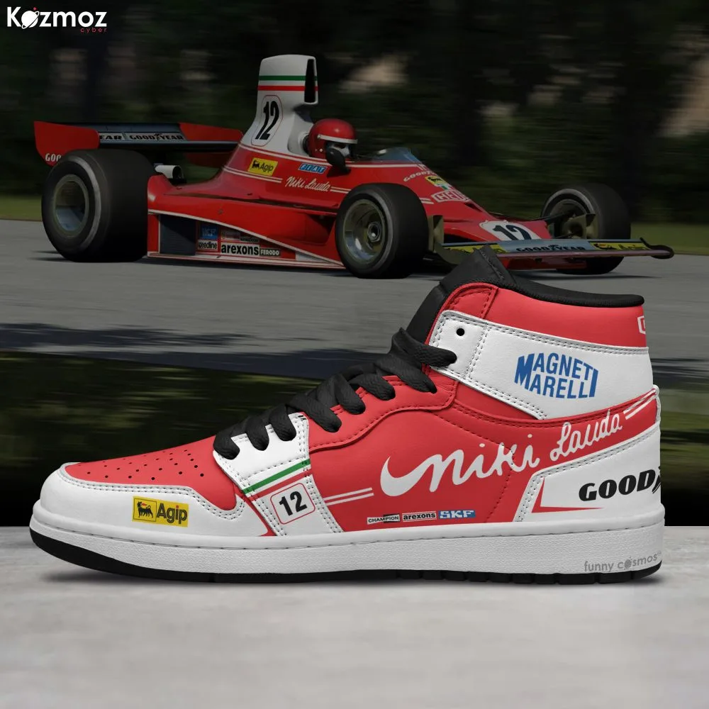 Niki Lauda AJ1 Sneaker SF 312T Livery 1975 Custom Racing Shoes - Image 2