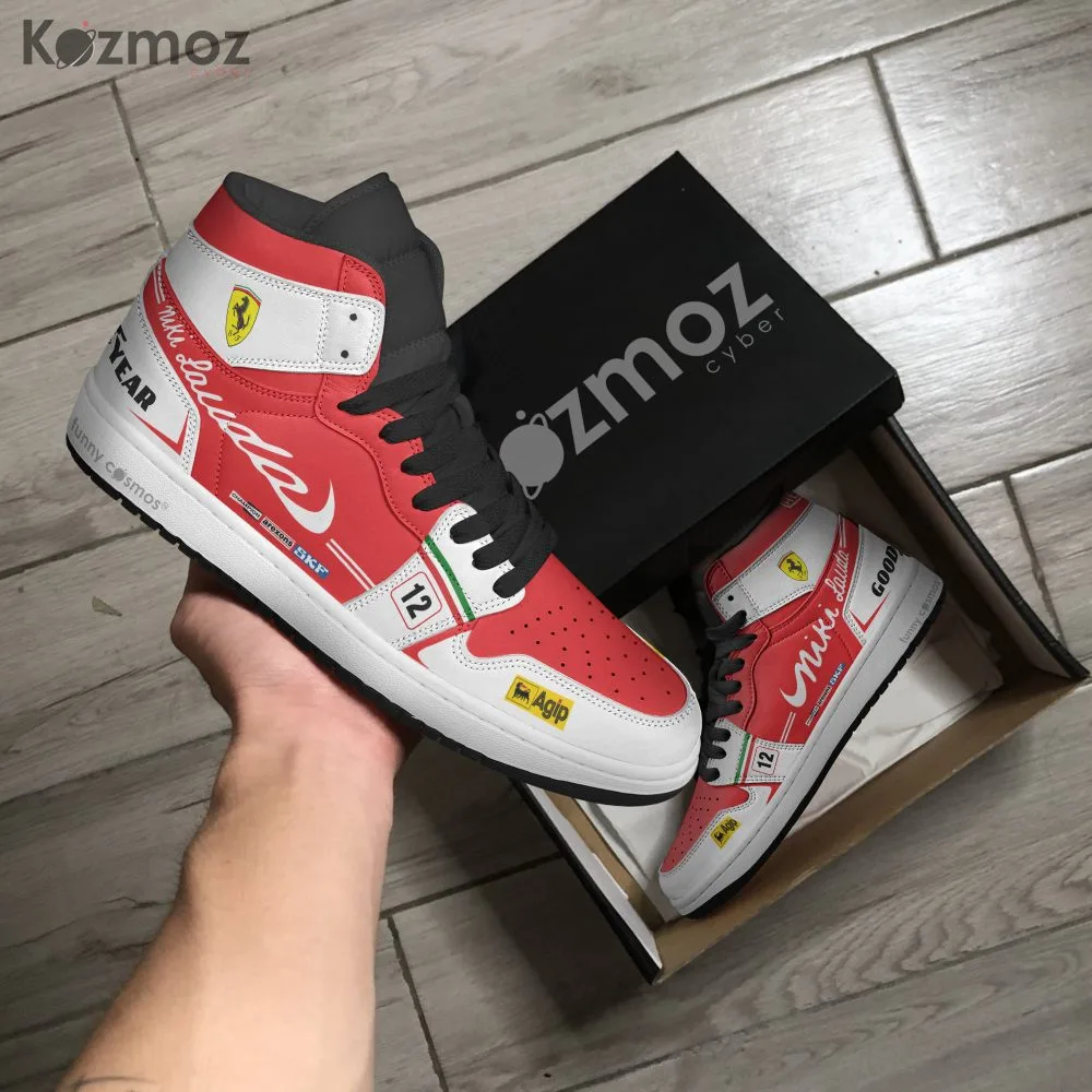 Niki Lauda AJ1 Sneaker SF 312T Livery 1975 Custom Racing Shoes - Image 4