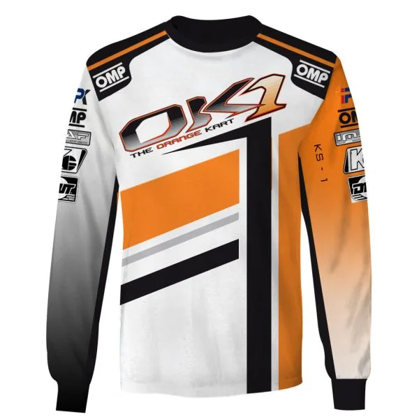 Ok1 Kart Hoodie The Orange Kart Sweater Ok1, Omp Go Kart Racing Costume - Image 5