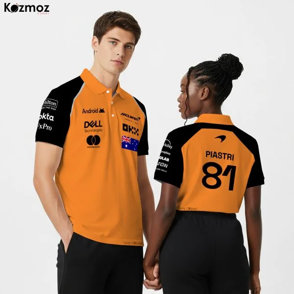 Oscar Piastri 2025 Racing Polo Shirt McLaren Polo Team