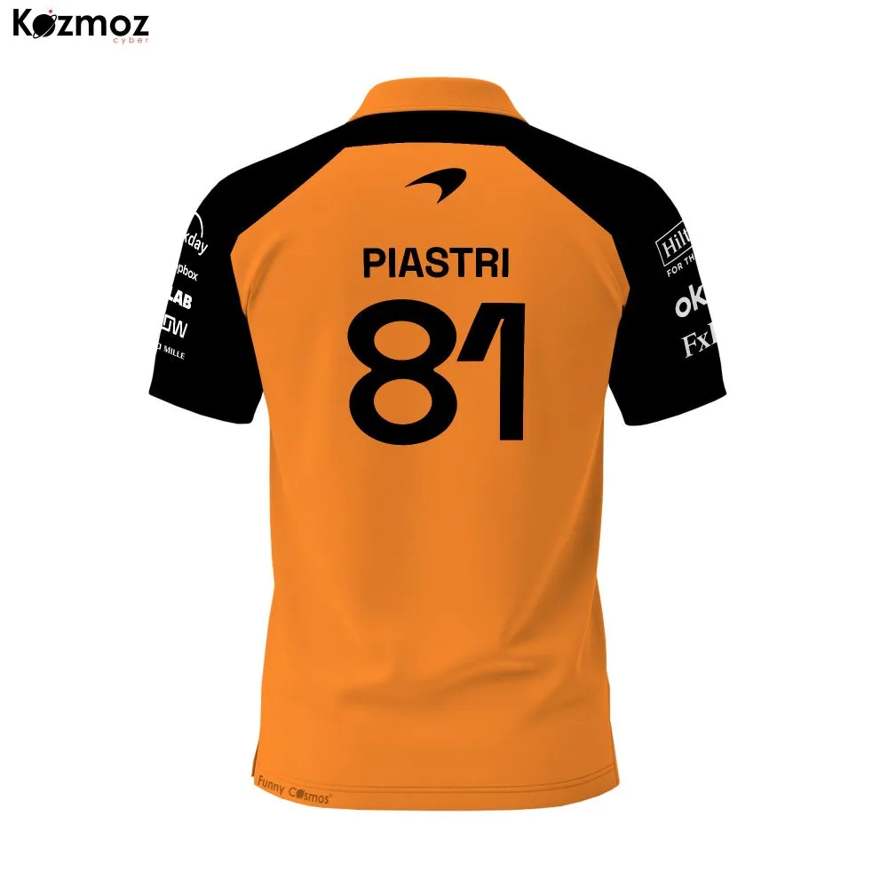 Oscar Piastri 2025 Racing Polo Shirt McLaren Polo Team - Image 4