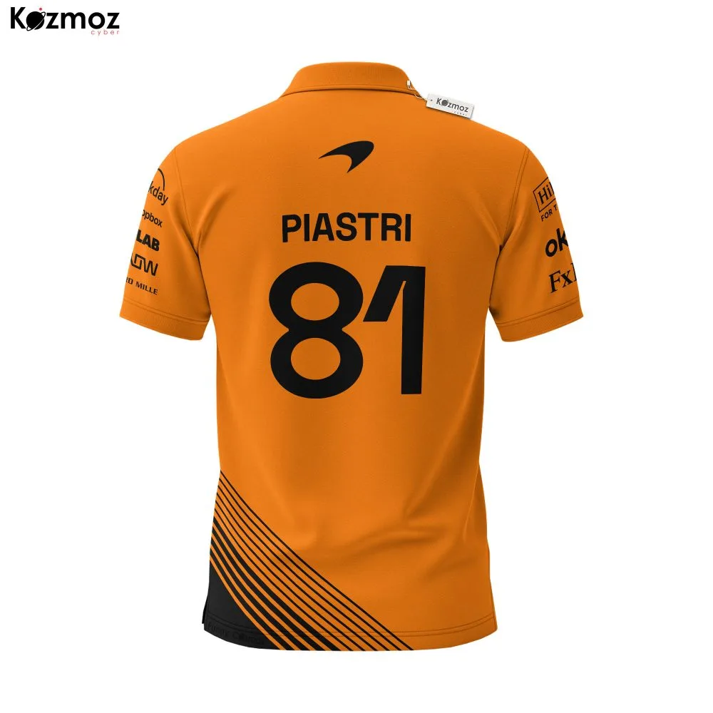 Oscar Piastri Racing Polo Shirt McLaren Polo Team - Image 4