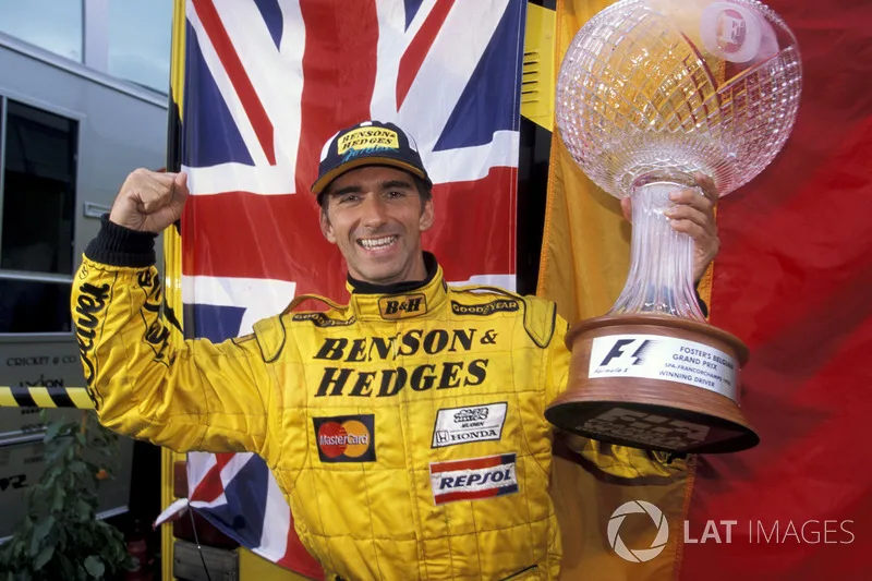 1998 Belgian Grand Prix - Damon Hill wins for Jordan in the rain Damon Hill wins 1998 Belgian Grand Prix for Jordan