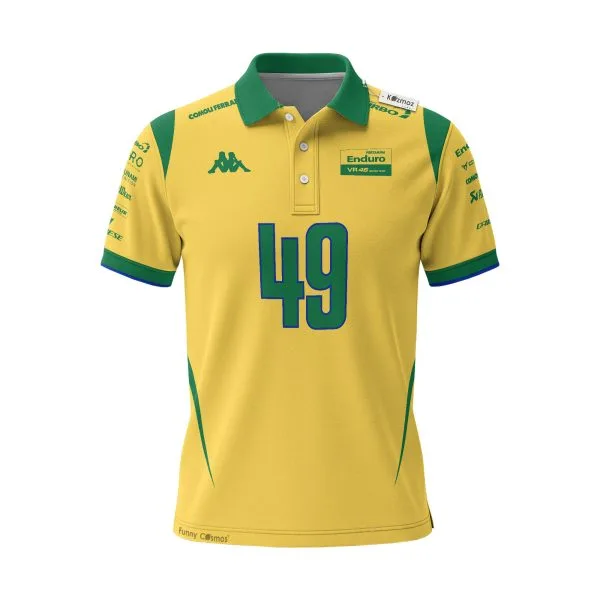 Alternative view of Pertamina Enduro VR46 Racing Team GP Brazil Fabio Di Giannantonio Custom Polo Shirt