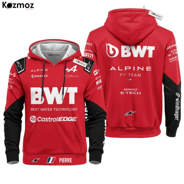 Alternative view of Pierre Gasly BWT Team Alpine x Deadpool & Wolverine Racing Costume Belgian GP -