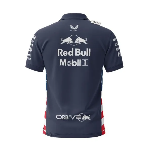 RBR F1 American Flag Custom Polo Shirt - Image 3