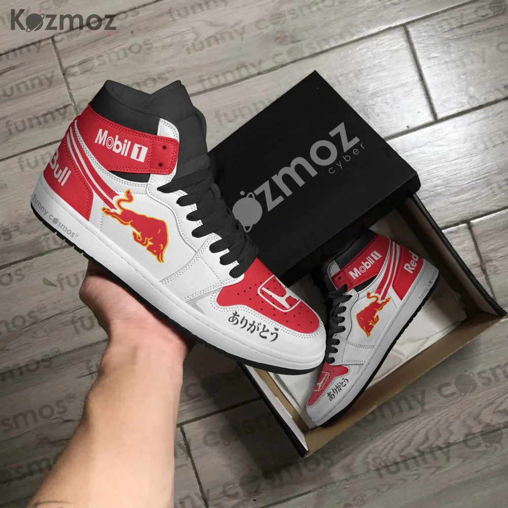 Red Bull Max Verstappen Custom Shoes Honda Arigato Livery RB16B Racing Shoes - Image 4