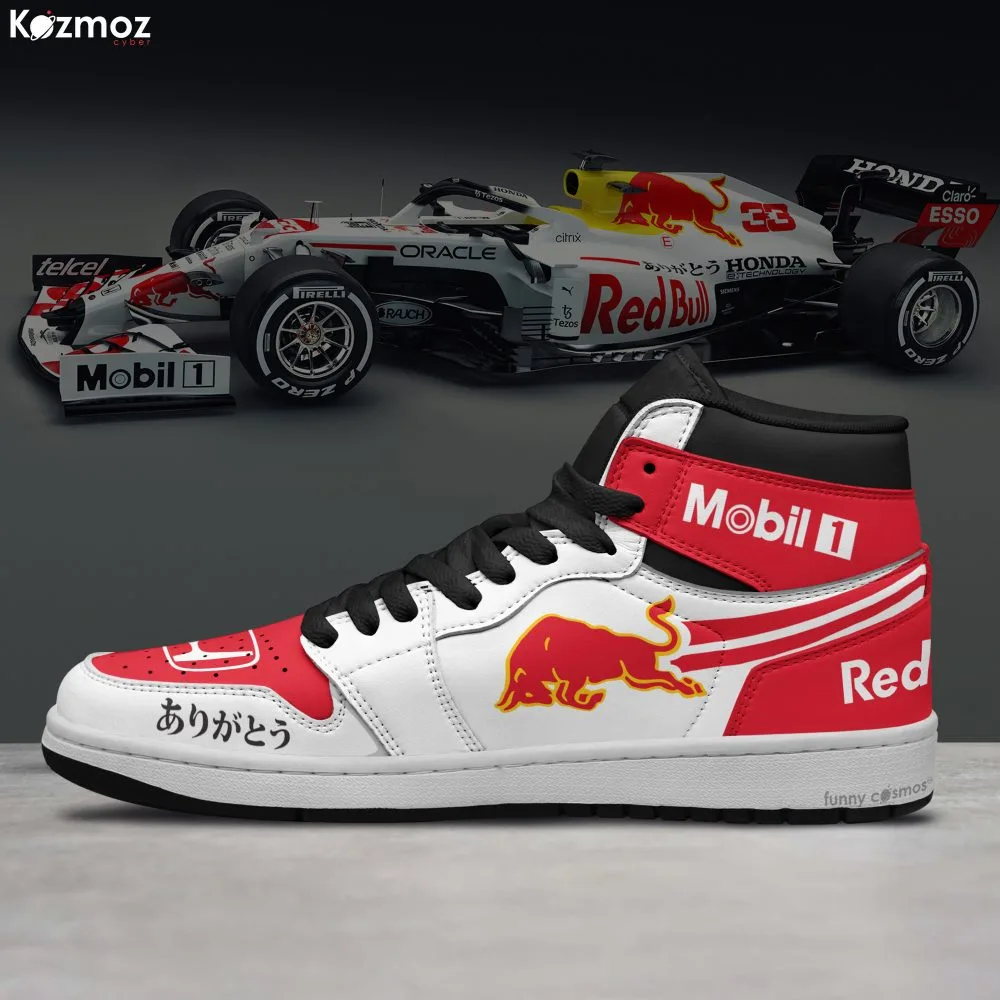 Red Bull Max Verstappen Custom Shoes Honda Arigato Livery RB16B Racing Shoes - Image 3
