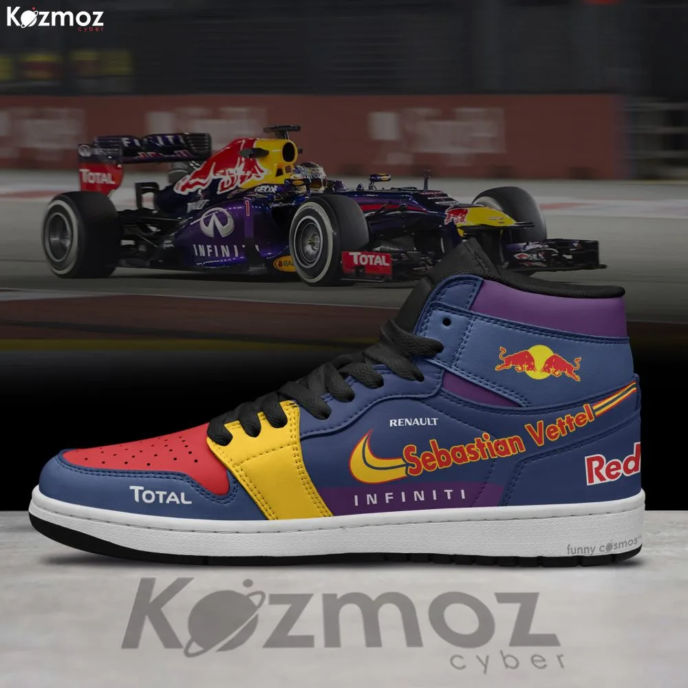 Red Bull Sebastian Vettel Custom Shoes Red Bull RBR9 Livery 2013 Racing Shoes - Image 3