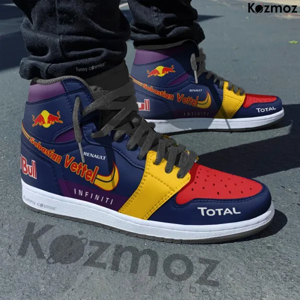 Alternative view of Red Bull Sebastian Vettel Custom Shoes Red Bull RBR9 Livery 2013 Racing Shoes