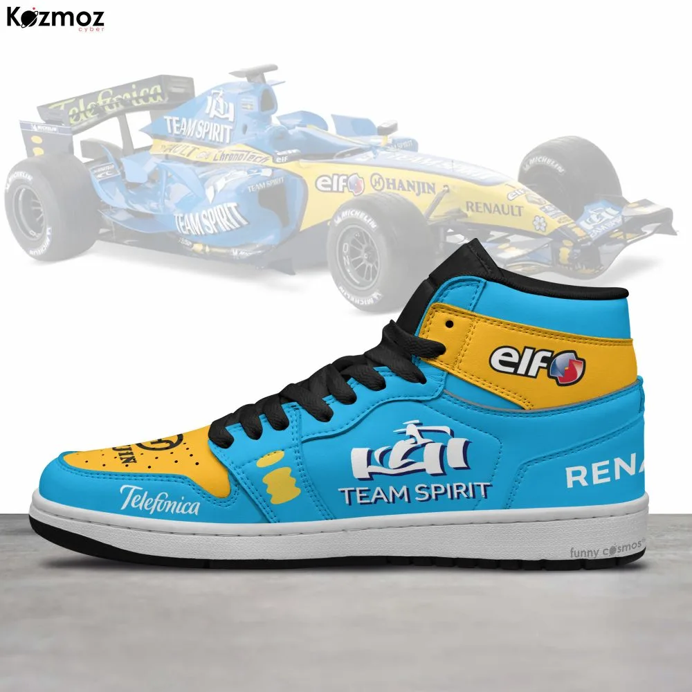 Renault Fernando Alonso Custom Shoes 2006 Livery R26 Racing Shoes - Image 3