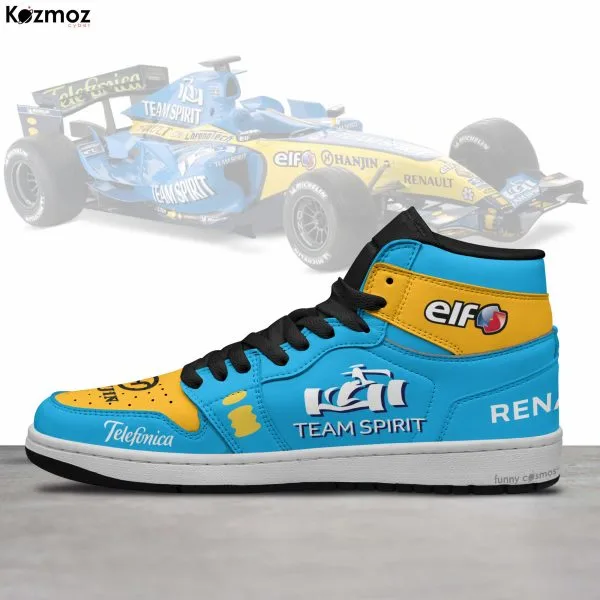 Renault Fernando Alonso Custom Shoes 2006 Livery R26 Racing Shoes - Image 3