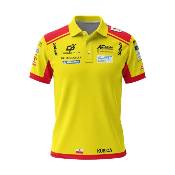 Alternative view of Robert Kubica WEC Polo Shirt AF Corse 2025 Racing Polo
