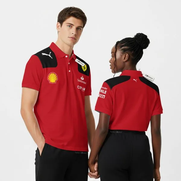 Rosso Corsa Scuderia F1 2023 Racing Custom Polo Shirt