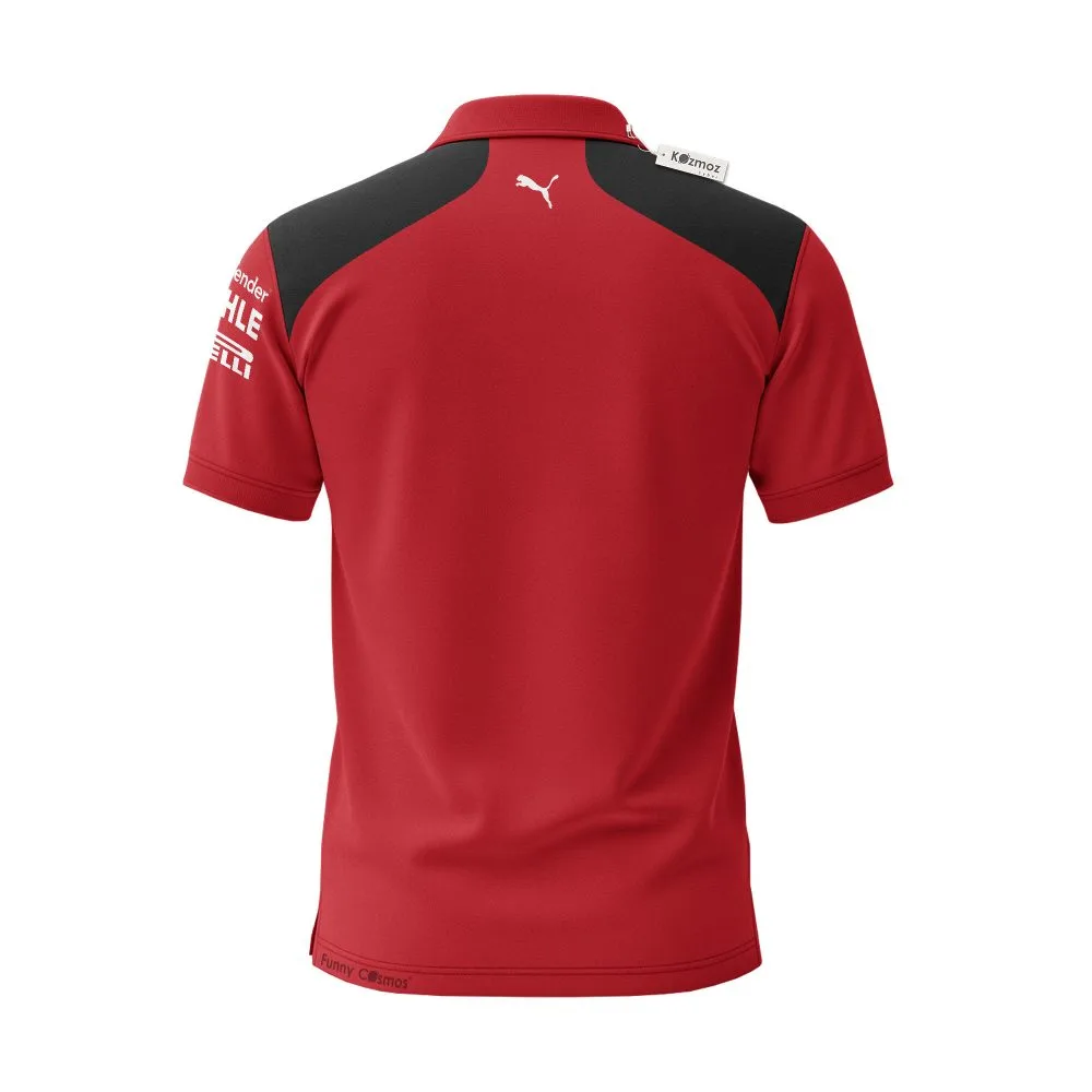 Rosso Corsa Scuderia F1 2023 Racing Custom Polo Shirt - Image 2