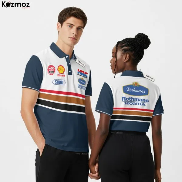 Rothmans x Honda HRC Racing Polo - MotoGP Teamwear Shirt
