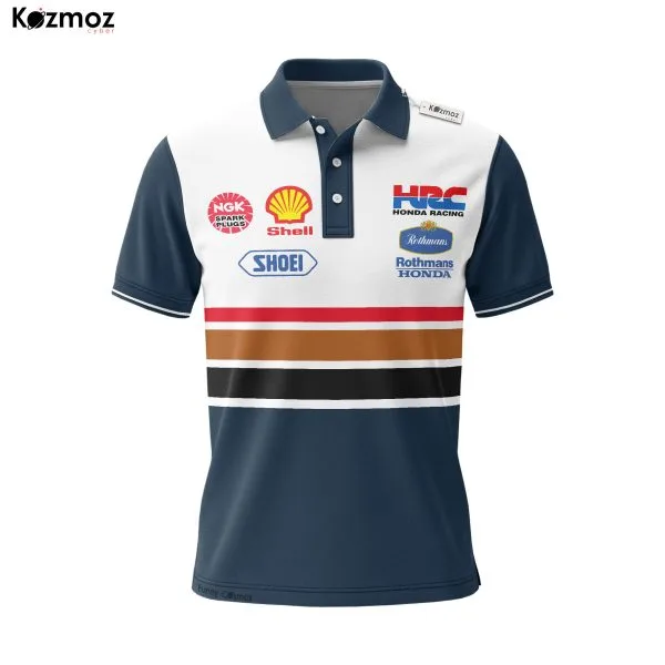 Alternative view of Rothmans x Honda HRC Racing Polo - MotoGP Teamwear Shirt