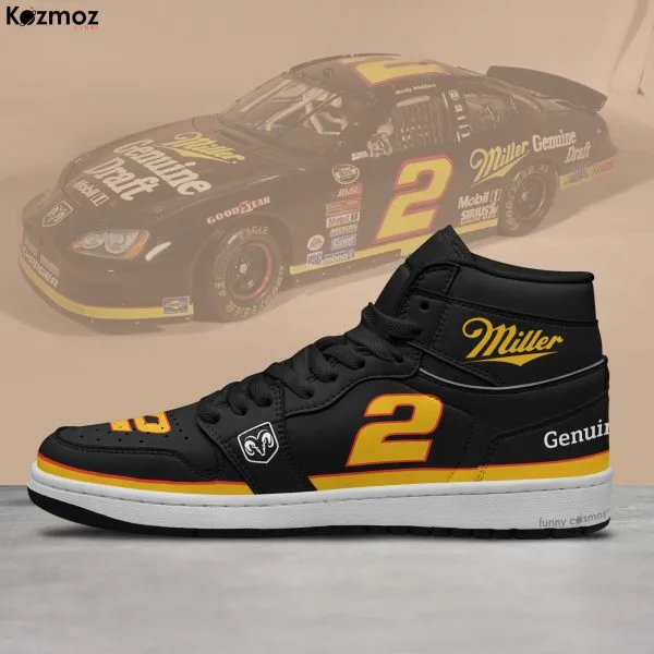 Rusty Wallace Custom Shoes Genuine Draft #2 Livery 1993 Livery Miller Racing Shoes - Image 3