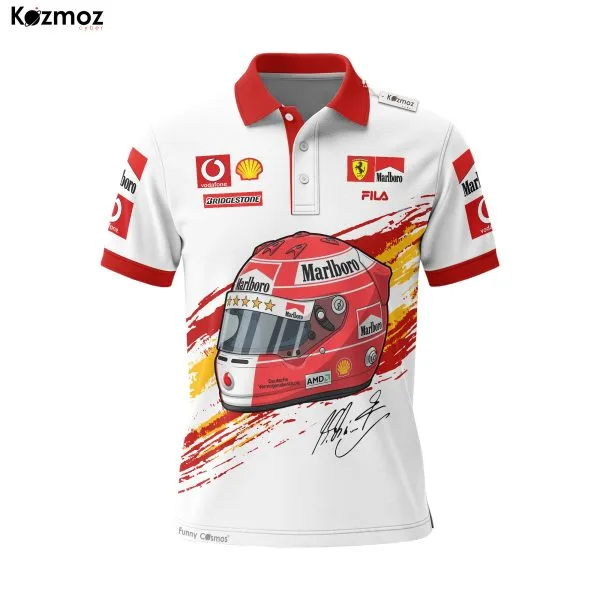 Alternative view of Schumi Helmet Polo Shirt 2004 - SF Racing Team