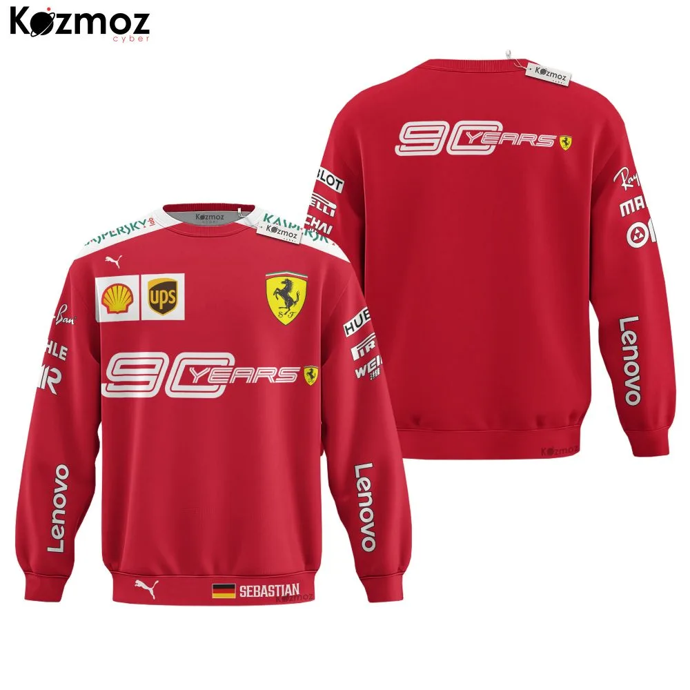 Sebastian Vettel Racing 90 Year Anniversary Costume 2019 Collection SF Racing Team - - Image 4