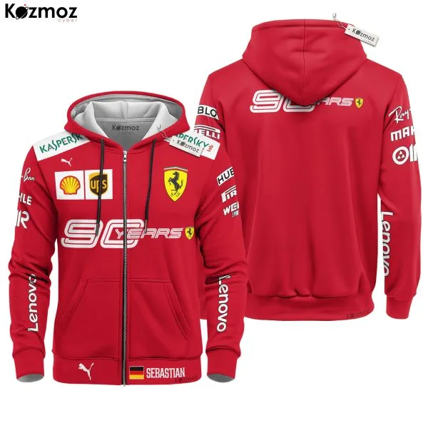 Sebastian Vettel Racing 90 Year Anniversary Costume 2019 Collection SF Racing Team - - Image 3