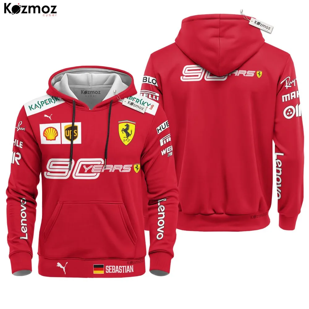 Sebastian Vettel Racing 90 Year Anniversary Costume 2019 Collection SF Racing Team - - Image 2