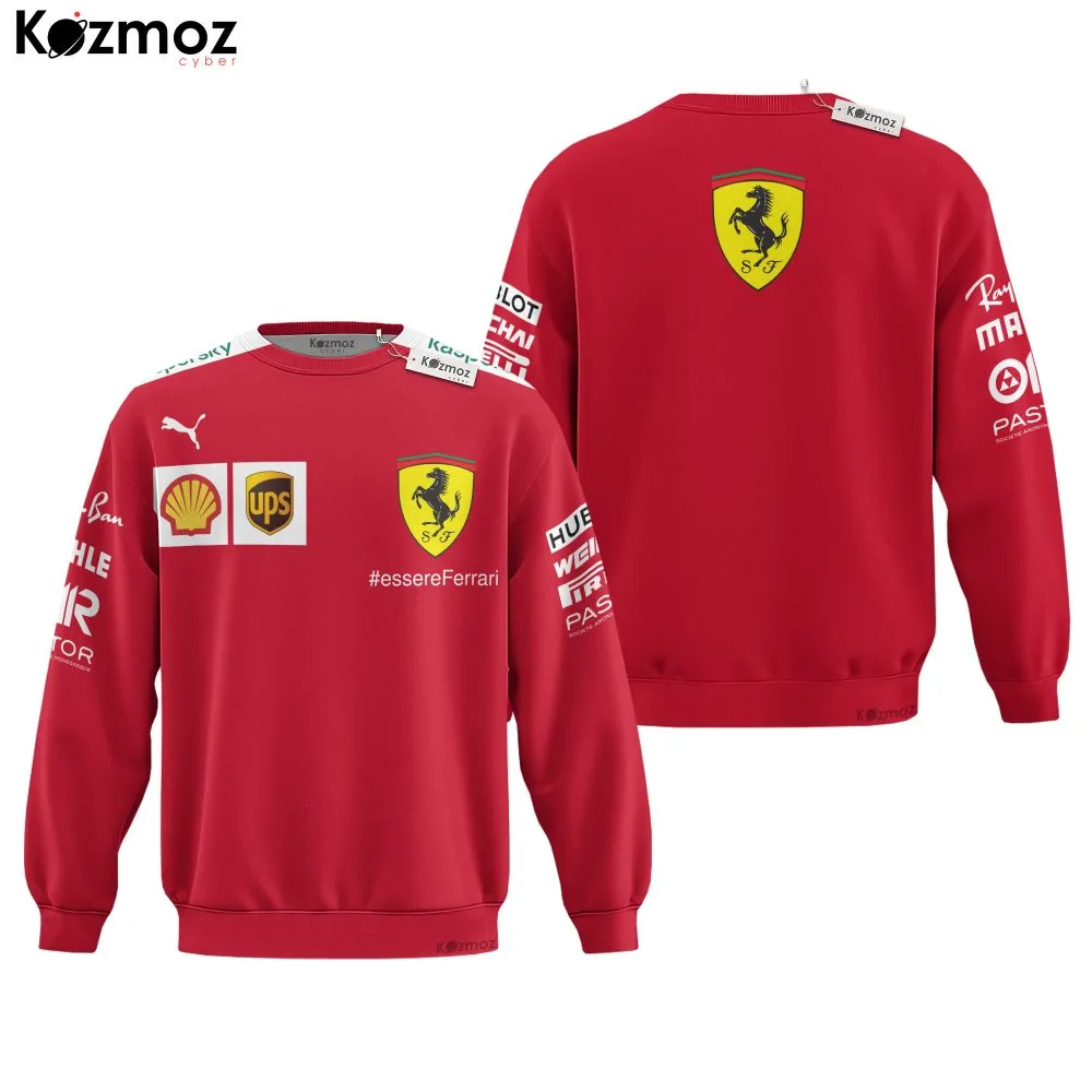 Sebastian Vettel SF 2020 Racing Uniform Team Hoodie & Jogger Set - - Image 4
