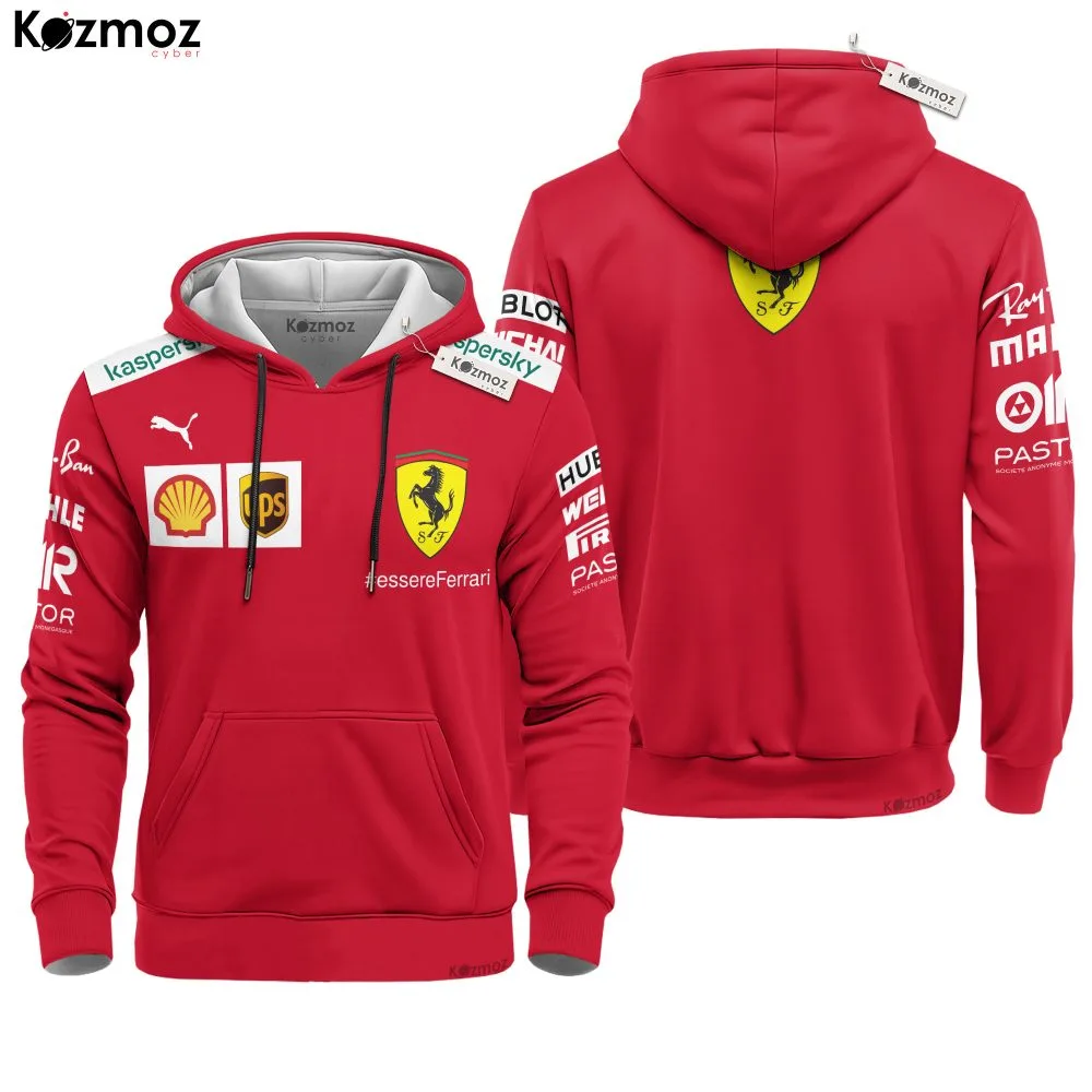 Sebastian Vettel SF 2020 Racing Uniform Team Hoodie & Jogger Set - - Image 2
