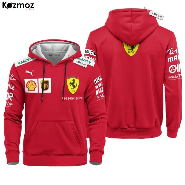 Alternative view of Sebastian Vettel SF 2020 Racing Uniform Team Hoodie & Jogger Set -