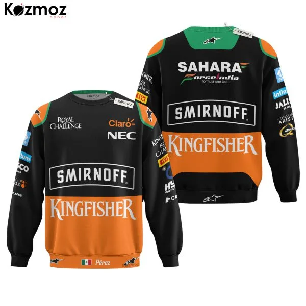 Sergio Perez Racing Suit 2015 Race Worn Signed Collection - Sahara Force India  Team - Image 4