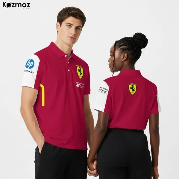 SF 2025 AF Corse Racing Polo Shirt - SF AF Corse Polo Shirt - Le Mans 24h Racing Team Uniform