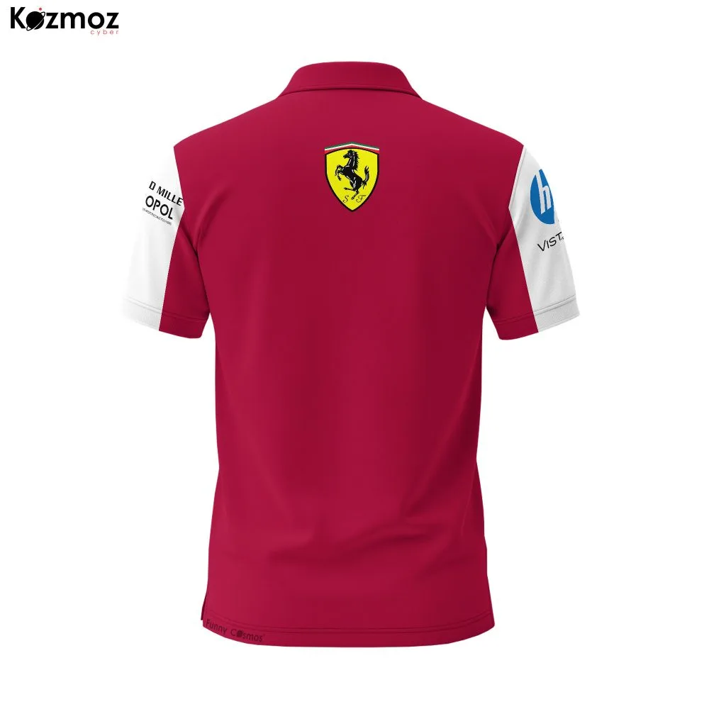 SF 2025 AF Corse Racing Polo Shirt - SF AF Corse Polo Shirt - Le Mans 24h Racing Team Uniform - Image 5