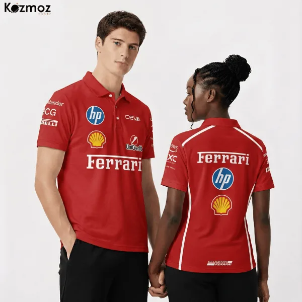 SF 2025 AF Corse Racing Polo Shirt - SF AF Corse Polo Shirt - Le Mans 24h Racing Team Uniform - Image 3