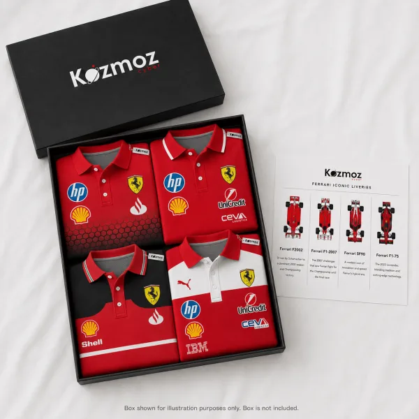 Alternative view of SF F1 Racing Polo Shirt Pack - Fer Team Fan Gift Bundle Pack