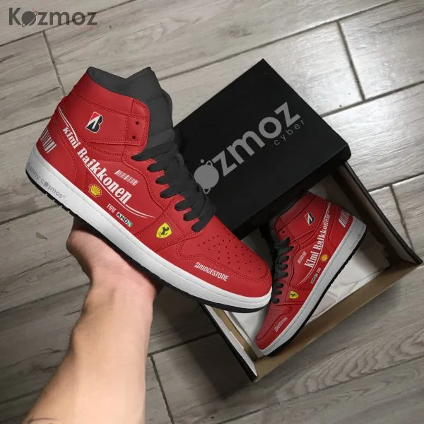 SF Kimi Raikkonen Custom Shoes F2007 Livery 2007 Racing Shoes - Image 3
