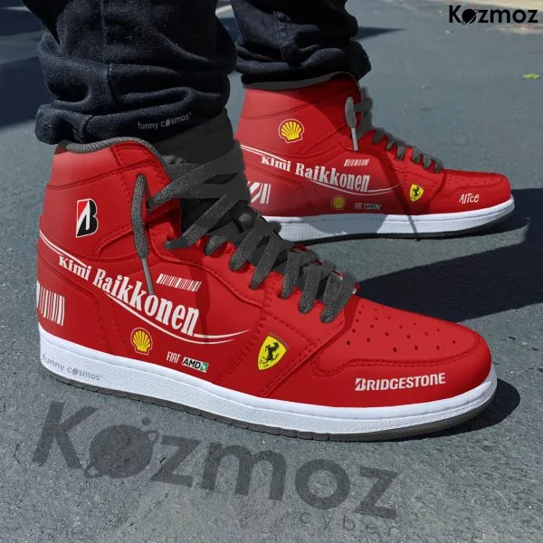 SF Kimi Raikkonen Custom Shoes F2007 Livery 2007 Racing Shoes - Image 4